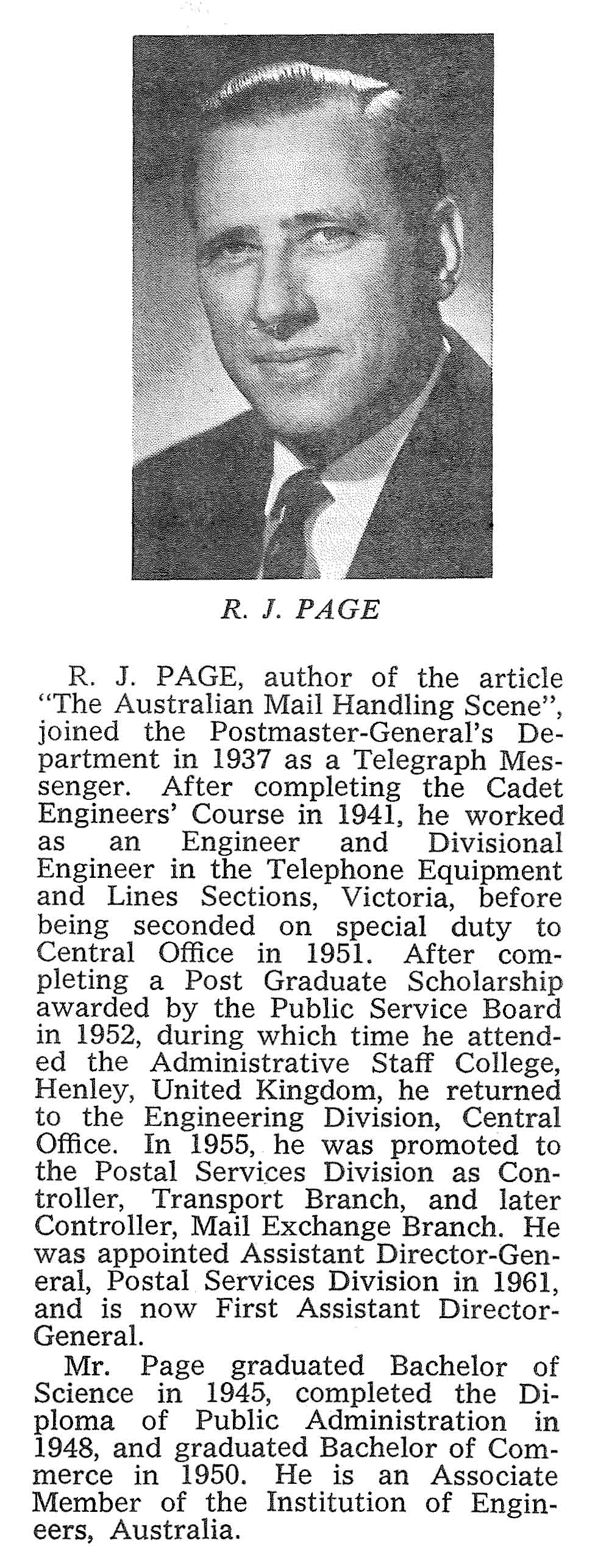 R J Page bio content