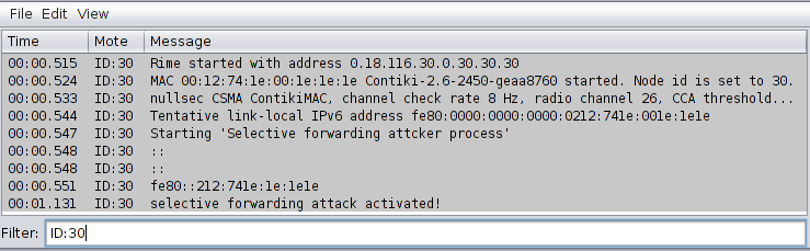 Activation of Selective Forwarding attacks in a RPL simulation network Activation of Selective Forwarding attacks in a RPL simulation network