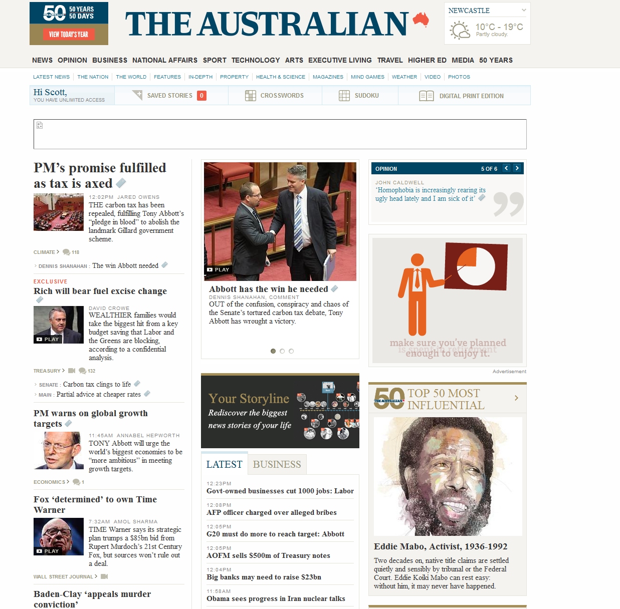 ... on the day of the study Figure 2. The Australian newspaper