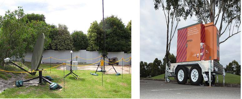 Figure 2 ? a) Satellite Cells on Wheels b) Mobile Exchange on Wheels Figure 2 ? a) Satellite Cells on Wheels b) Mobile Exchange on Wheels